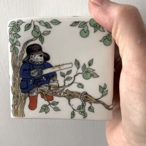 Whimsical Blue and Green Ceramic Art Piece